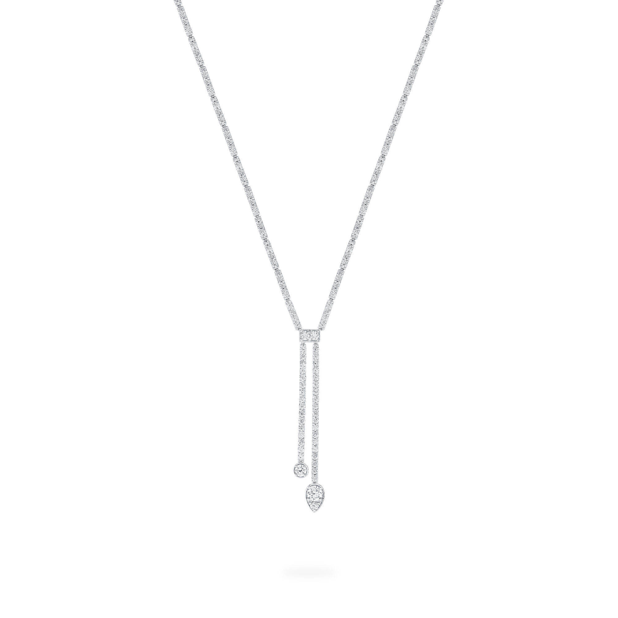 White gold lariat necklace online